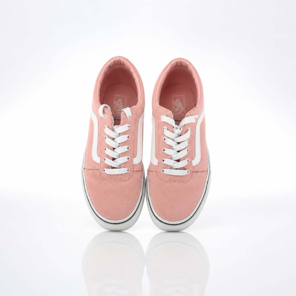 Vans Ward Girls' Low-Top Canvas Skate Shoes in Pink/White